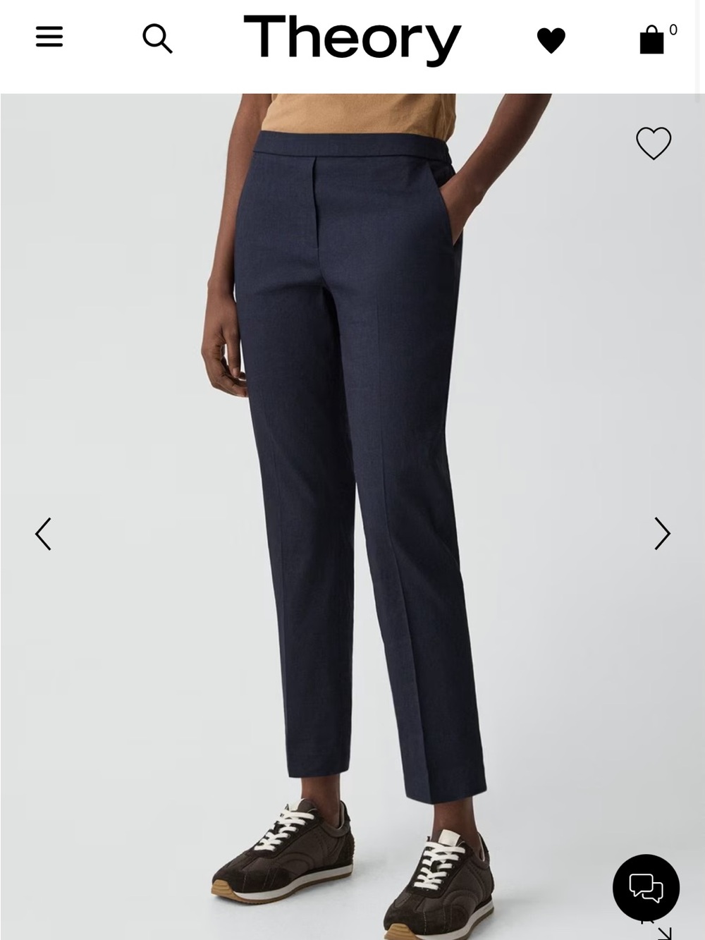 Theory Treeca Pull-On Pant in Admiral Crepe